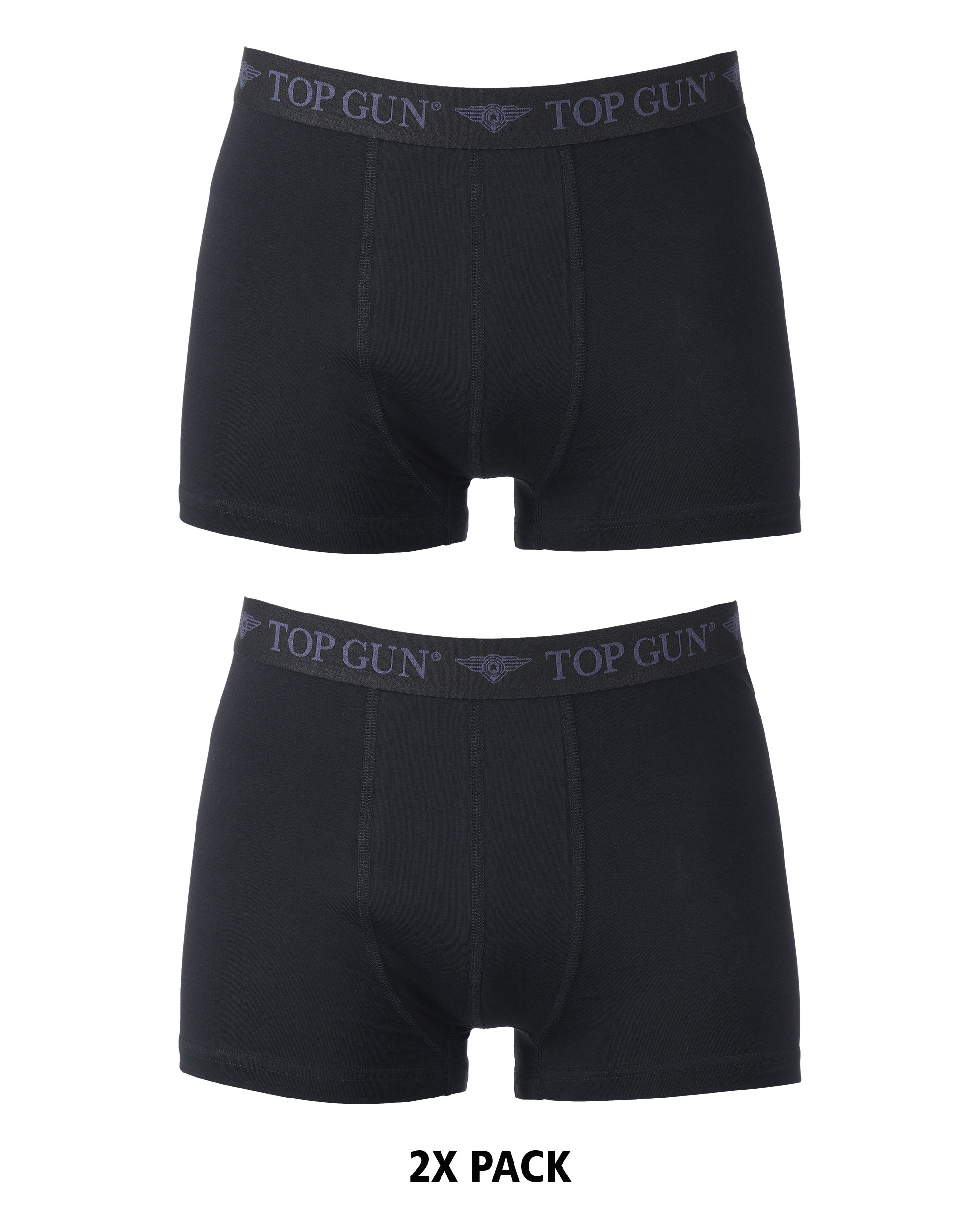 Boxerkalsonger Top Gun Svart-2-pack S