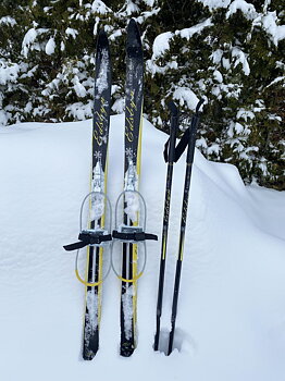 Barnskidor Edsbyn kompletta med stavar - 130cm