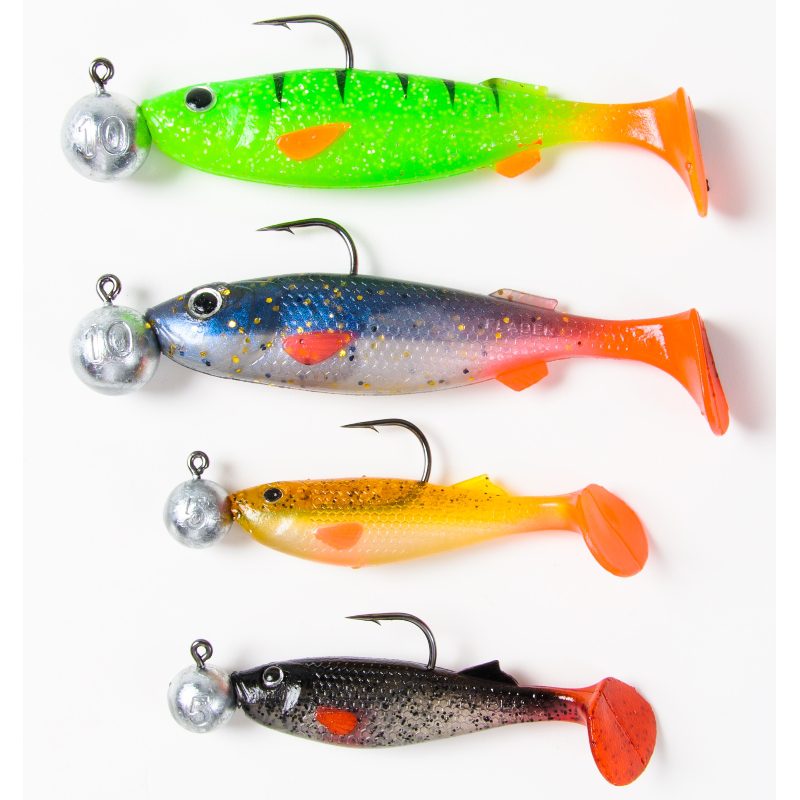 Jiggset Scandi Shad med 4st bra jiggar!