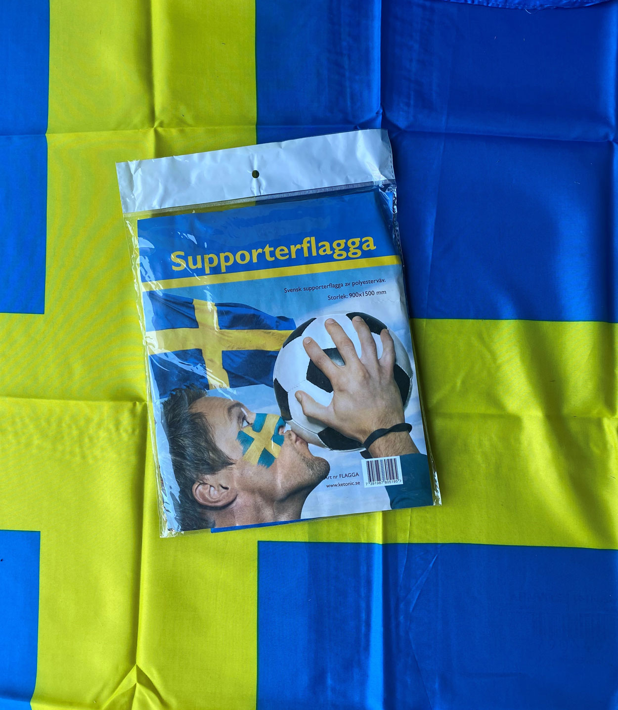 Sverigeflagga - supporterflagga - 2