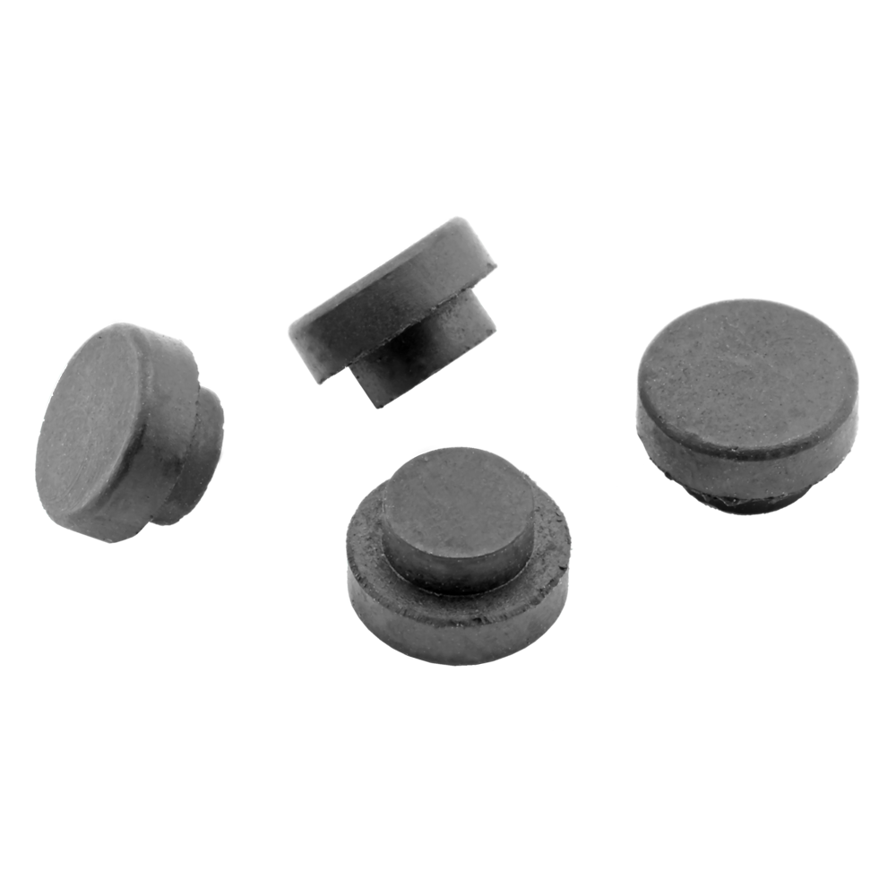 Rubber knop black