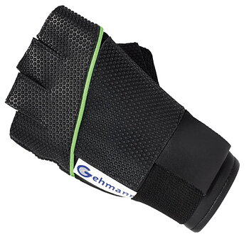 Half-cover glove `APPLE-GREEN'  