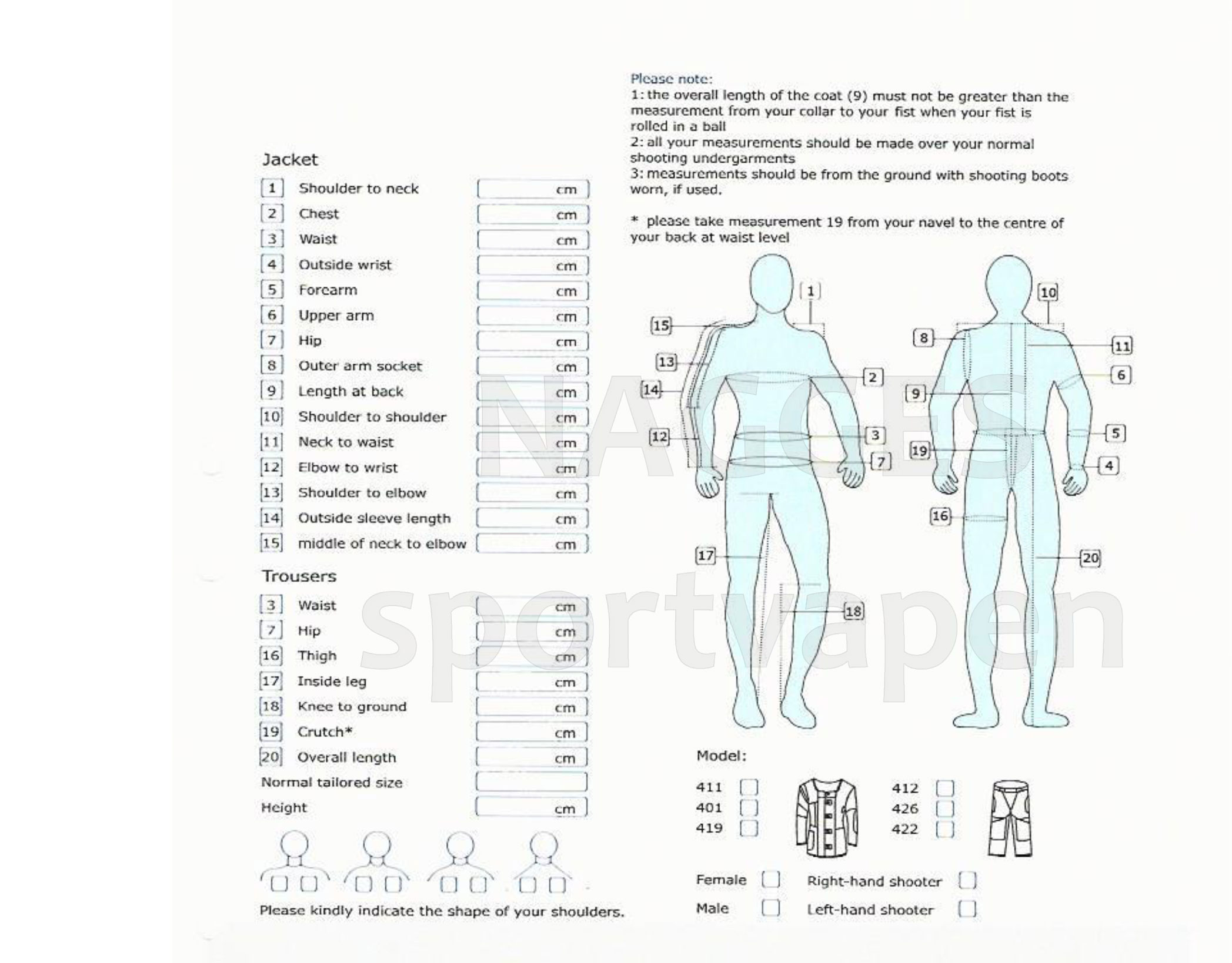 1 Measurement Table - GEHMANN