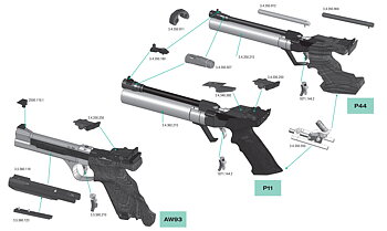 Lufttub till FEINWERKBAU PISTOL  (silver i lager)