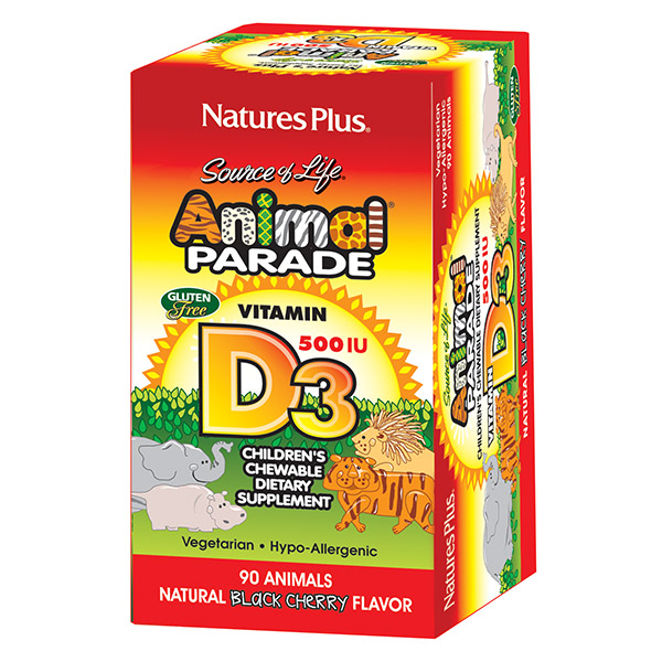 Nature's Plus Animal Parade Vitamin D3 500IU , 90 tabl.