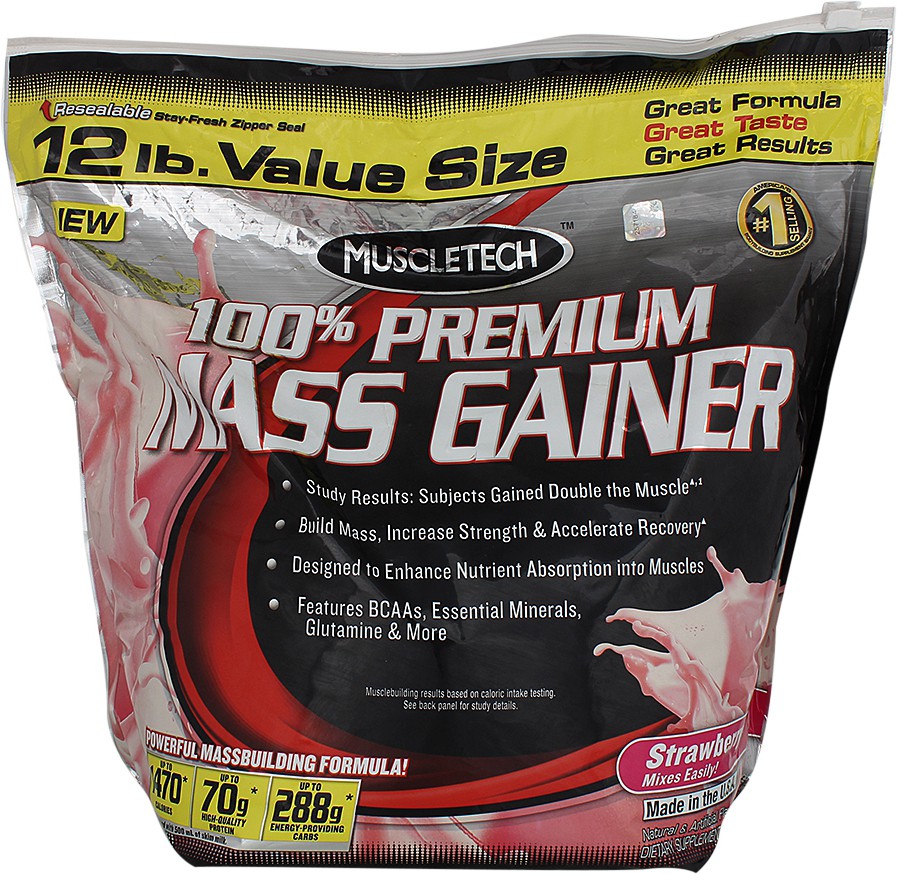 MuscleTech 100% Premium Mass Gainer, 5,5kg. Strawberry