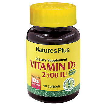 Nature's Plus Vitamin D3 2500IU, 90 kapsl.