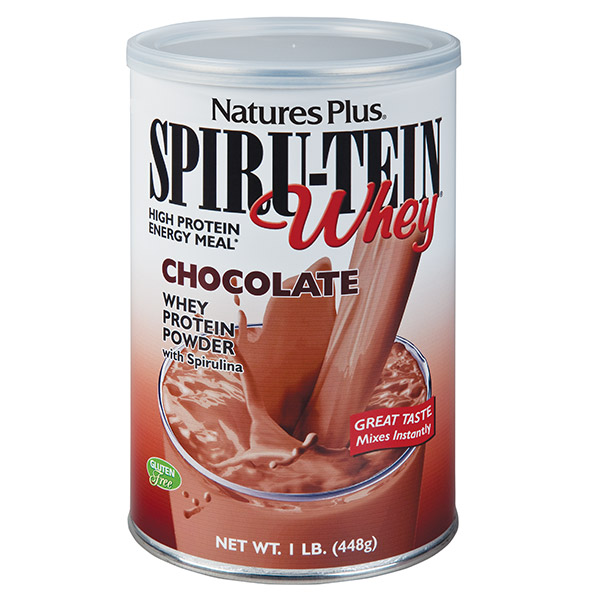 Nature's Plus Spirutein Whey Chocolate,448g.