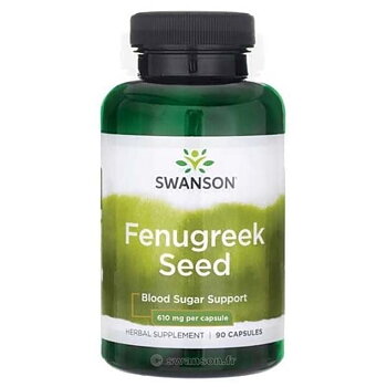 Swanson Herbal Supplement Fenugreek (Bockhornsklöver), 90 kapsl.