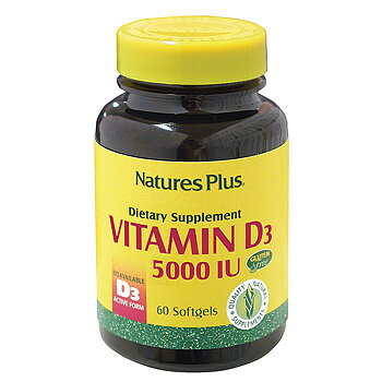 Nature's Plus Vitamin D3 5000IU, 60 kapsl.