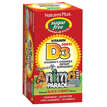 Nature's Plus Animal Parade Sugar Free Vitamin D3 500IU , 90 tabl.