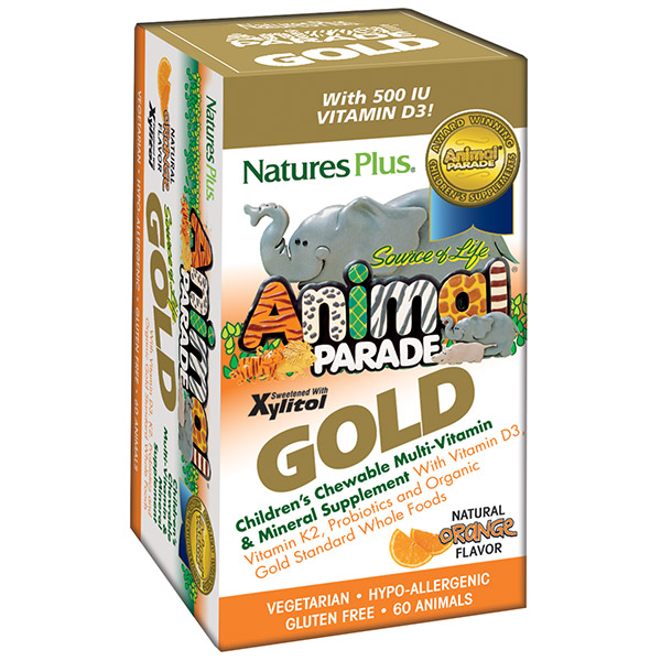 Nature's Plus Animal Parade GOLD Barn Multivitamin, 120 tabl. Apelsin