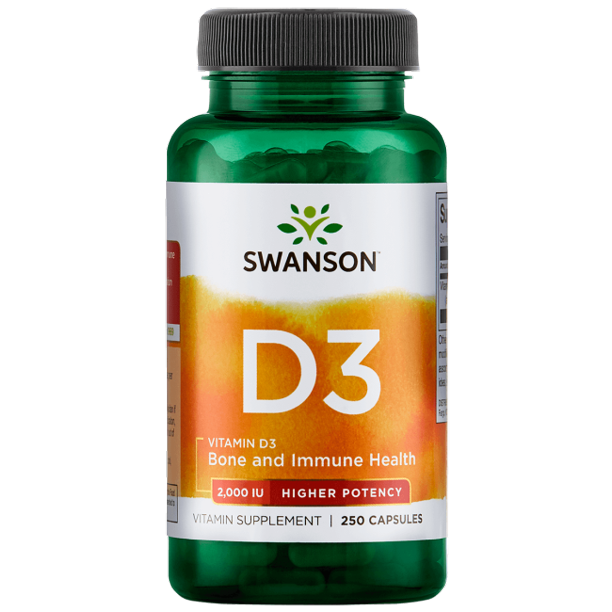 Swanson Vitamin D3 2000IU, 250 kapsl.