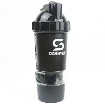 ShakeSphere Shaker, 700ml. Svart