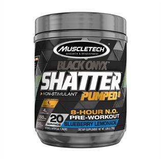 MuscleTech Shatter Black Onyx Pumped, 166g. Blueberry Lemonade