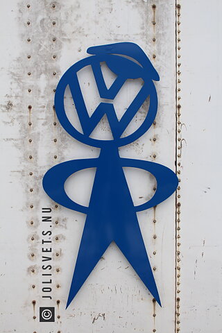 Väggskylt VW gubbe (med dold infästning)
