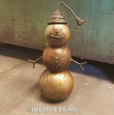 Snögubbe med luva
