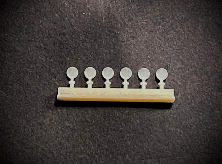 Marker-lights 6-pack  1:24 resin with clear light 12 pcs (version 1.2) with round foot