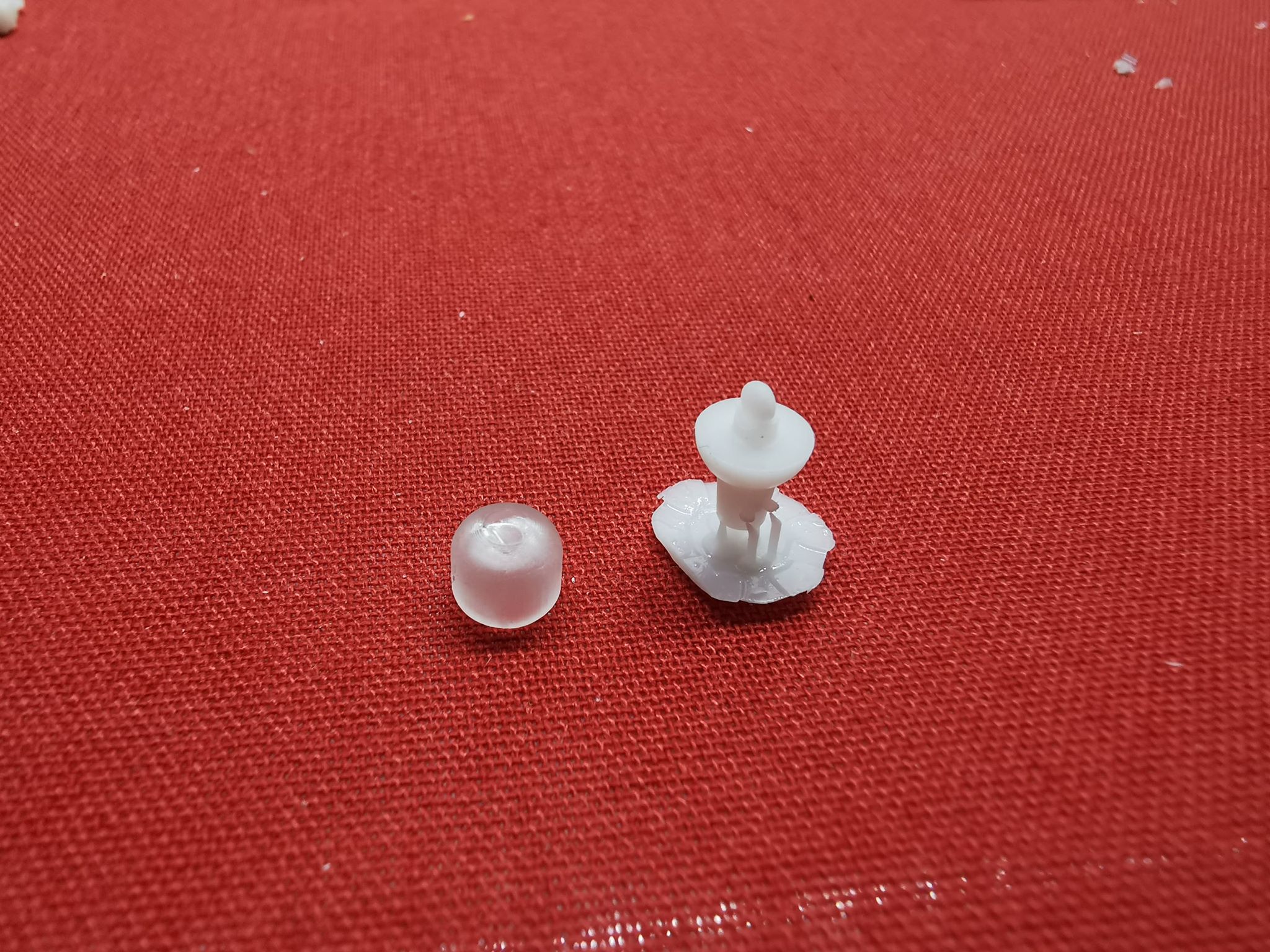 Warninglight with transparent glass to mount on a 2mm pipe (2-pack) - 2