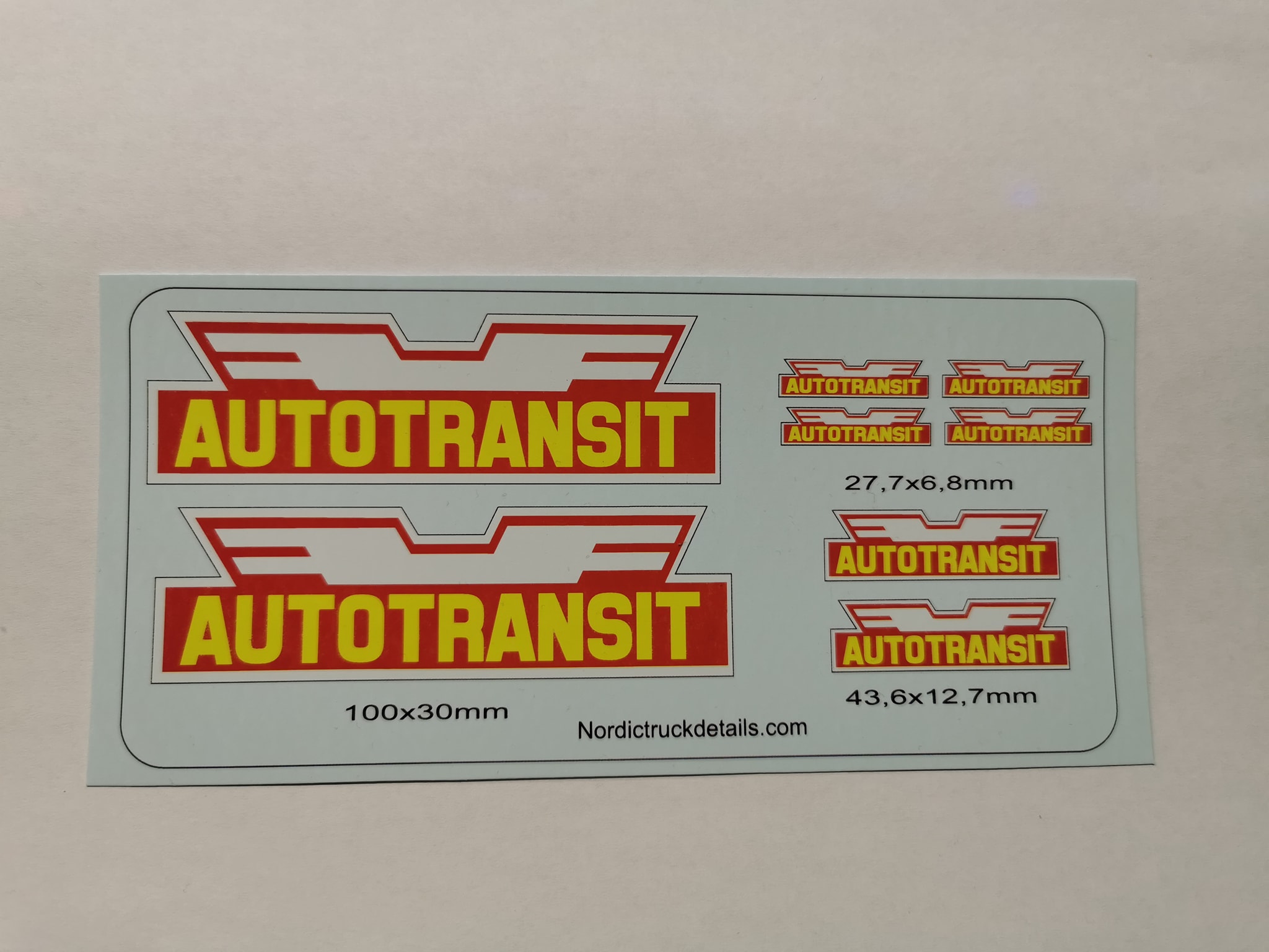 Decal set Autotransit logos fits to custom models 1:24