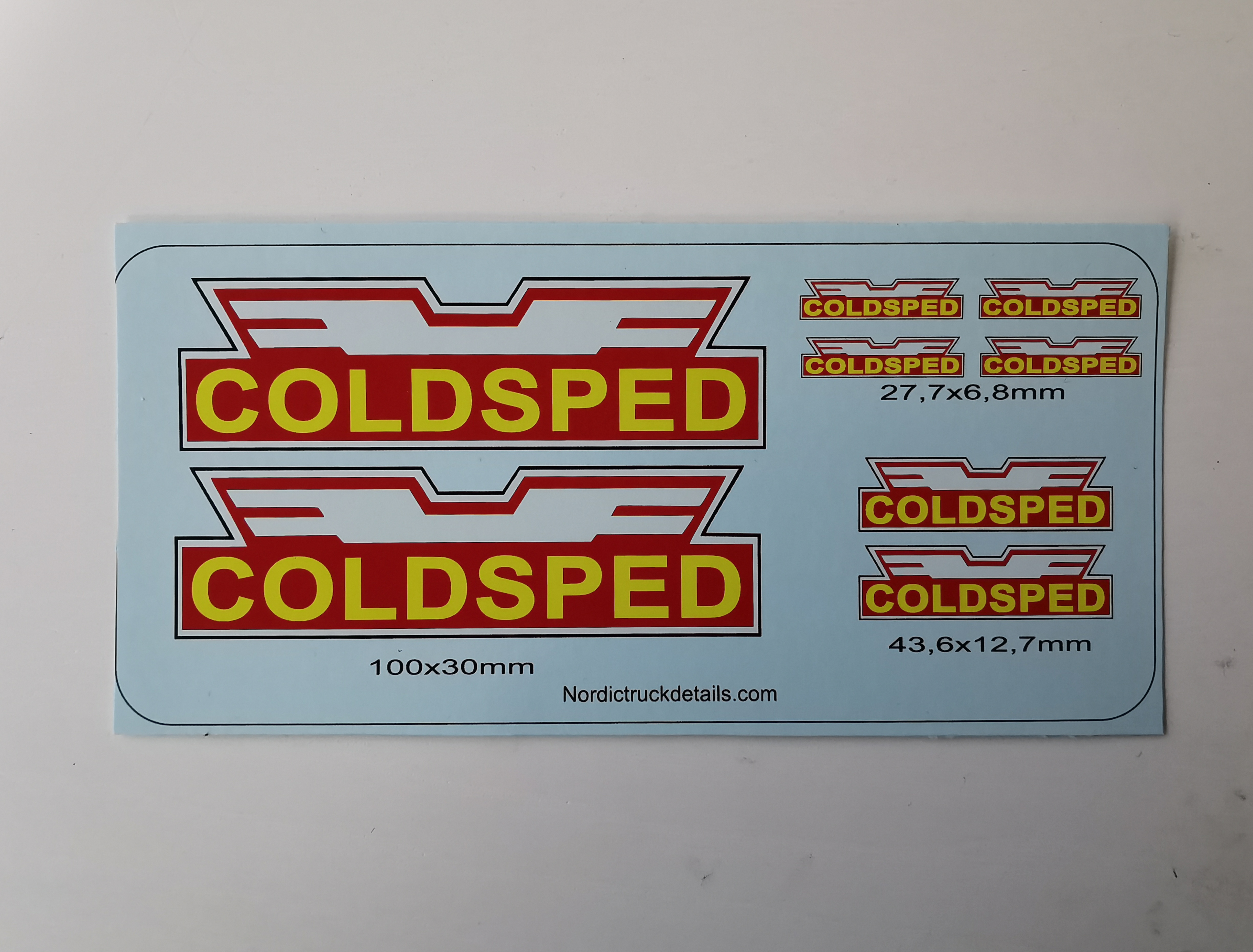 Decal set Coldsped logos fits to custom models 1:24