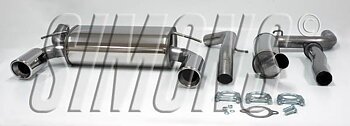 SPORTAVGASSYSTEM 2,5" VOLVO C30  T5 Facelift , -2009, Ändrör 2x100 mm