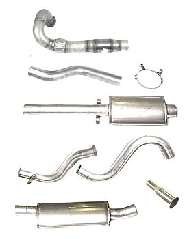 SPORTAVGASSYSTEM 3" ALU  Superflow 2 dämpare  med framrör SAAB 900 II /9-3 I