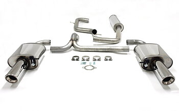 SPORT AVGASSYSTEM  VOLVO V70 III 2,0-2,5T, 2WD 2007-  Ändrör 2x100mm