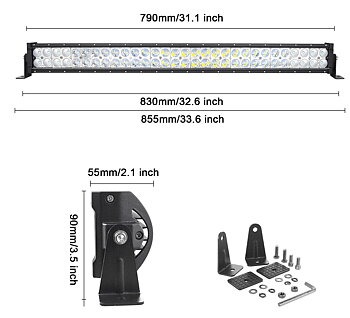 LEDRAMP 2-raders RAK  32" /180*