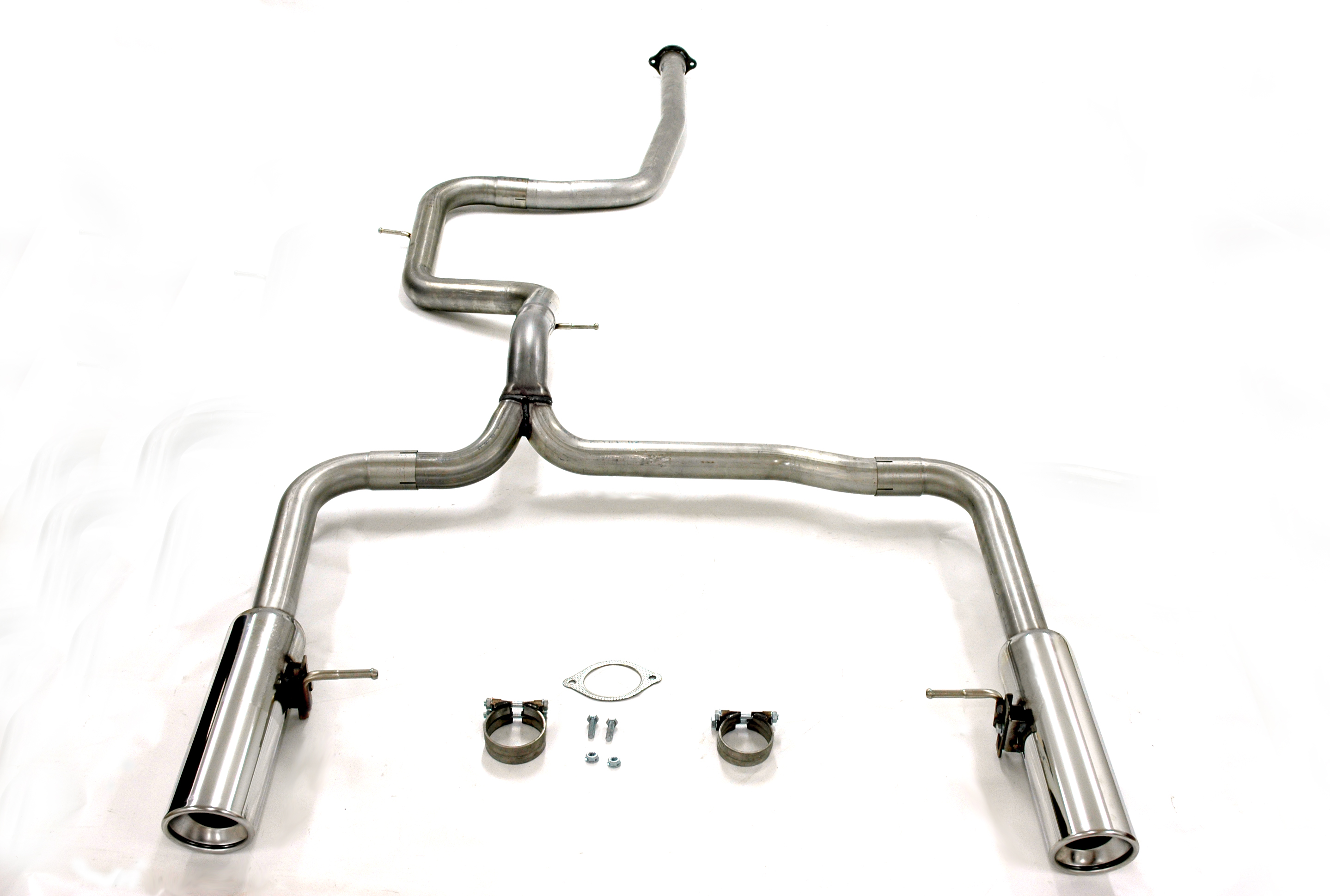 SPORT AVGASSYSTEM  VOLVO V70III/ XC70,  2,0-2,4D, D3-D5, 2WD, 2007-,  Ändrör 2x100mm