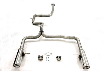 SPORT AVGASSYSTEM  VOLVO V70III/ XC70,  2,0-2,4D, D3-D5, 2WD, 2007-,  Ändrör 2x100mm