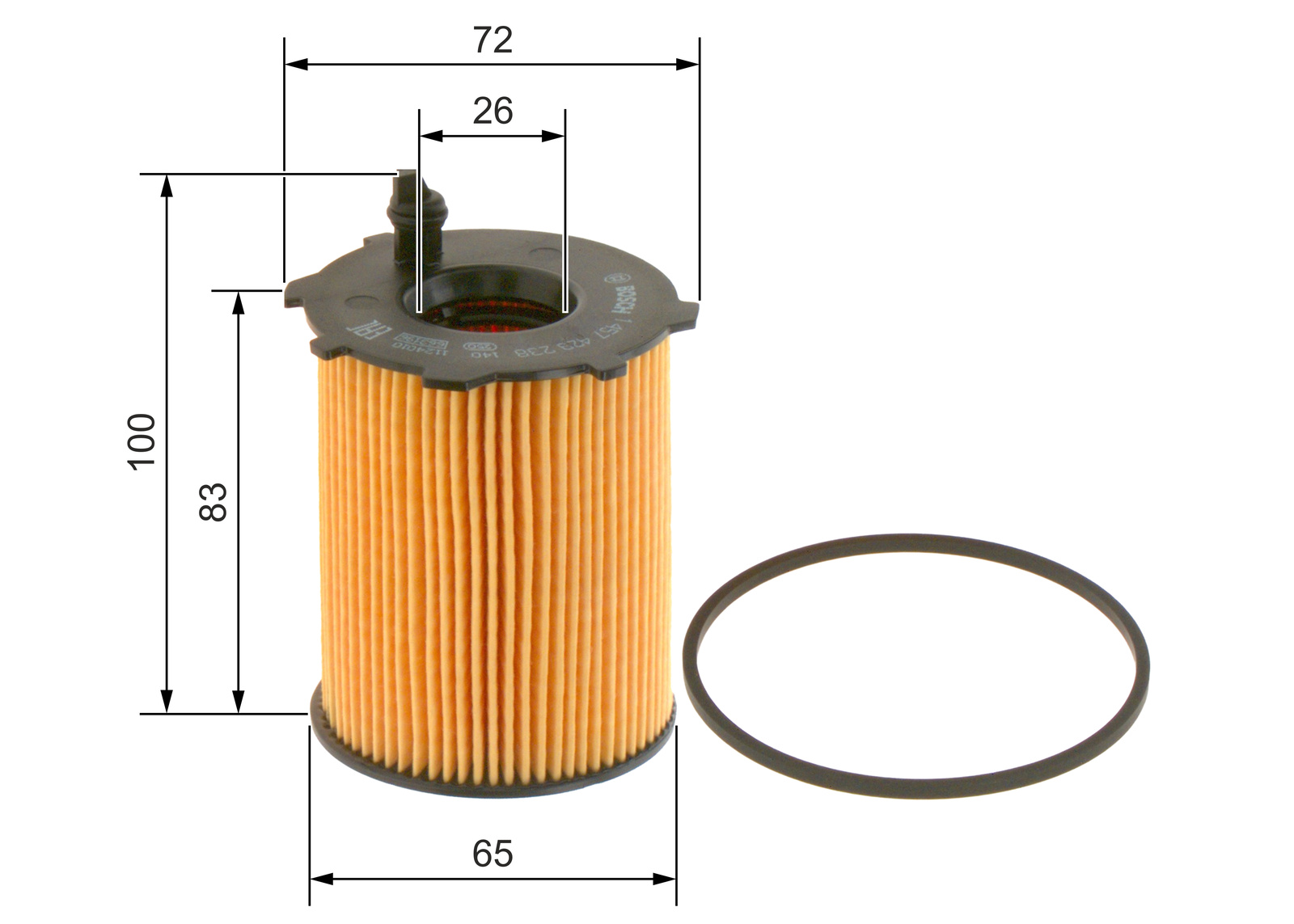 Oljefilter "Premium"  Bosch  VOLVO  C30/ S-V40 II/ V50/ S60II / V60I / V70III/ S80II  m.fl  - Dieselmotorer