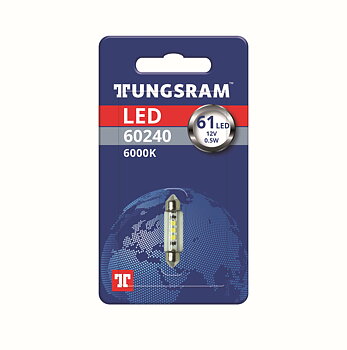 LED LAMPOR C5W 41-43 mm 6000K, TUNGSRAM 12 V - 1 st