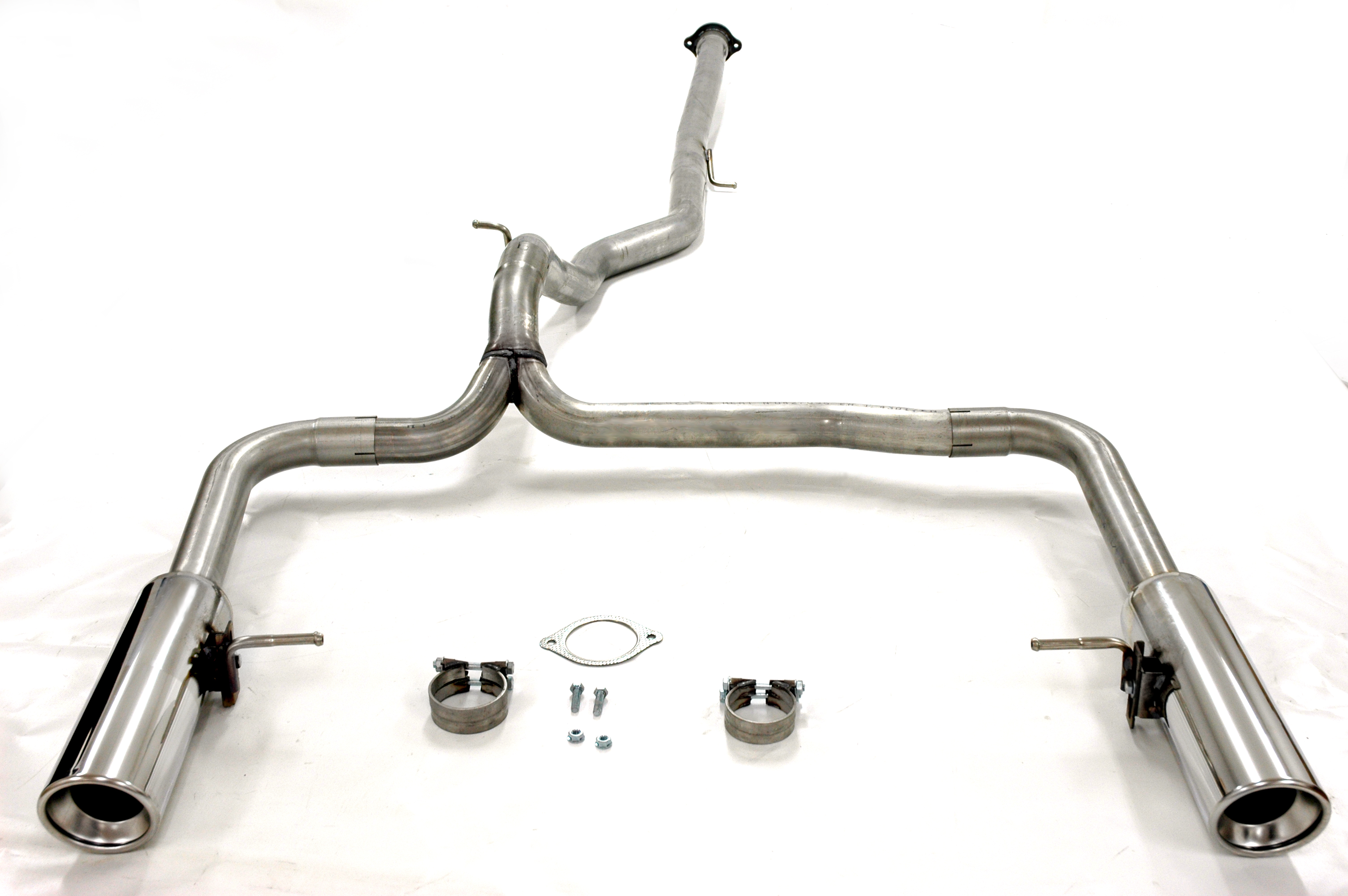 SPORT AVGASSYSTEM  VOLVO V70 III/ XC70 III, 1,6D /D2 - 2WD 2007-  Rak dragning, Ändrör 2x100mm