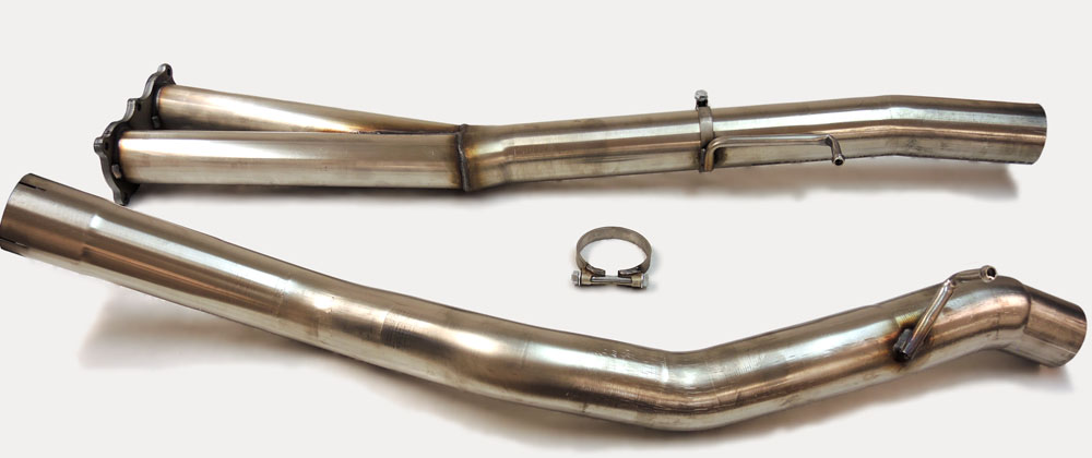 SPORT AVGASSYSTEM MED FRÄMRE RÖR, VOLVO V70 III/ XC70 III/S80 II,  T6 AWD, Ändrör 2x100mm - 2