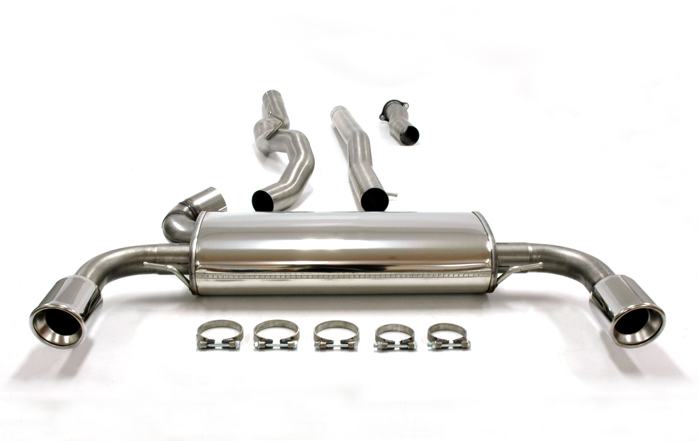 SPORT AVGASSYSTEM  efter KAT. VOLVO S60 II/V60 2WD, 4-cyl bensin  2010-2018,  Ändrör 2x100mm
