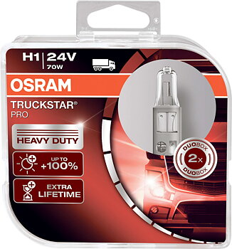 H1 OSRAM 24V  TRUCKSTAR 70W +100%  2-PACK