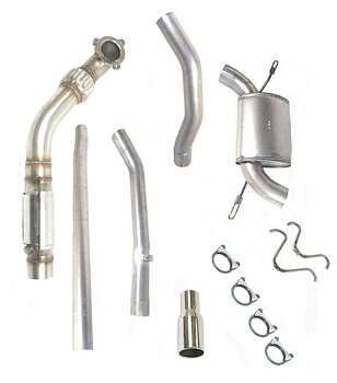 SPORTAVGASSYSTEM 3" Rostfritt  med  3" FRAMRÖR (konad) och RACEKAT - 1 dämpare - VOLVO 850-ser / 70 I-ser -Turbo:  1994-1998