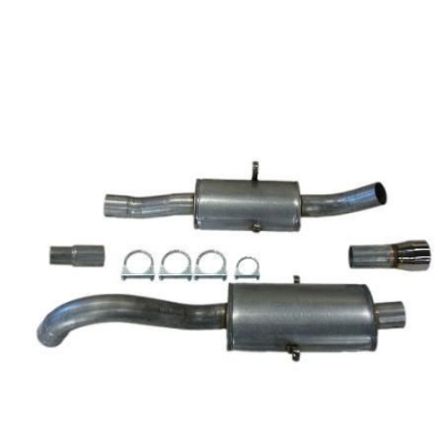 SPORTAVGASSYSTEM  3" ALU  "halvsats" -. VOLVO 740 -940 - 2 ljuddämpare