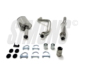 SPORTAVGASSYSTEM 2,5"  trimsystem VW Golf 1 /Scirooco 1  74-83