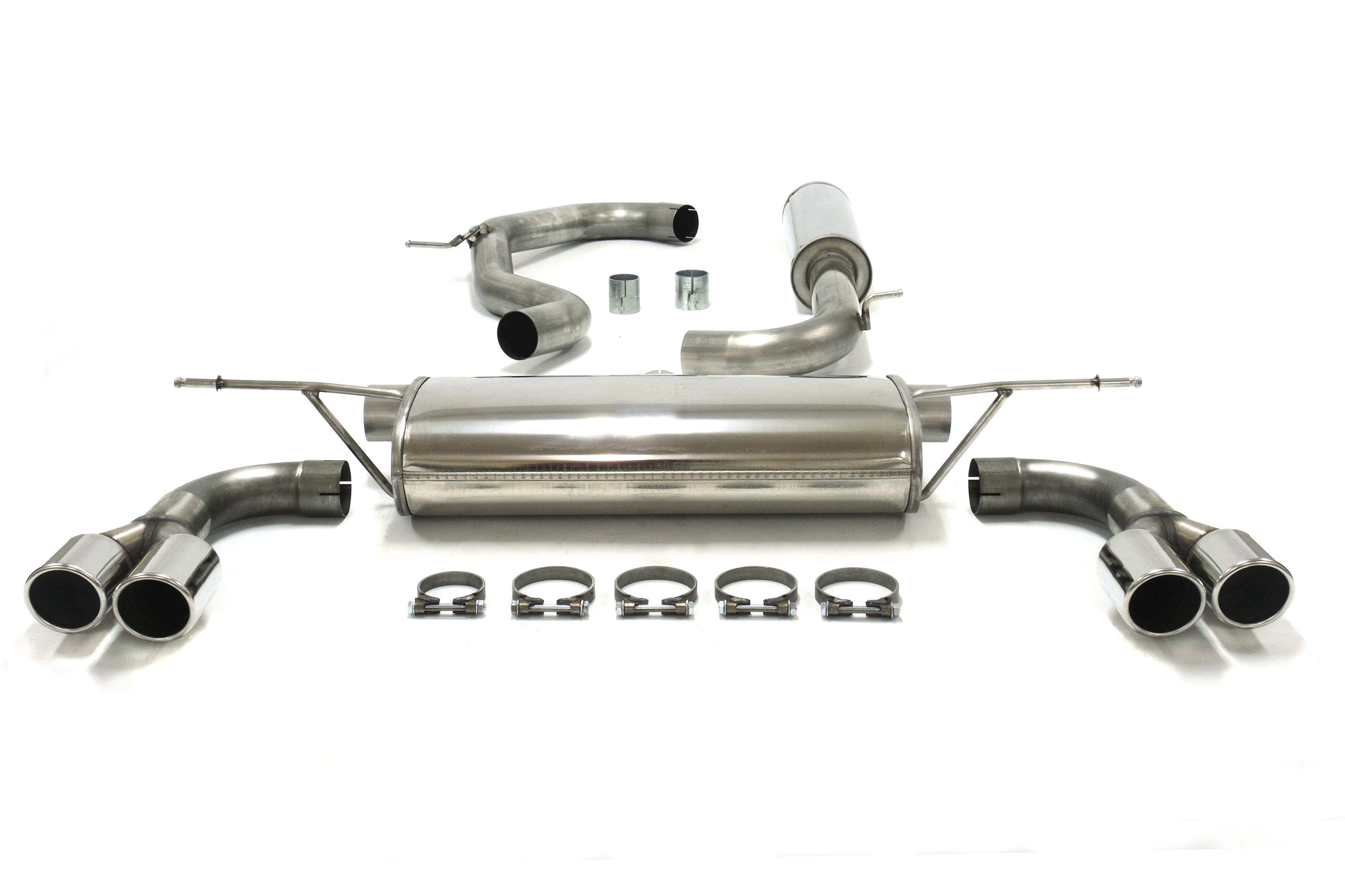 SPORTAVGASSYSTEM 3"  Golf 7 - Duplex 2x80 mm (Multilink bakaxel)