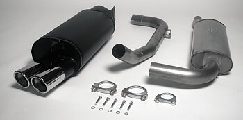 SPORT AVGASSYSTEM 2,5" VOLVO S/V40 II  turbo, Ändrör 2x80 mm  