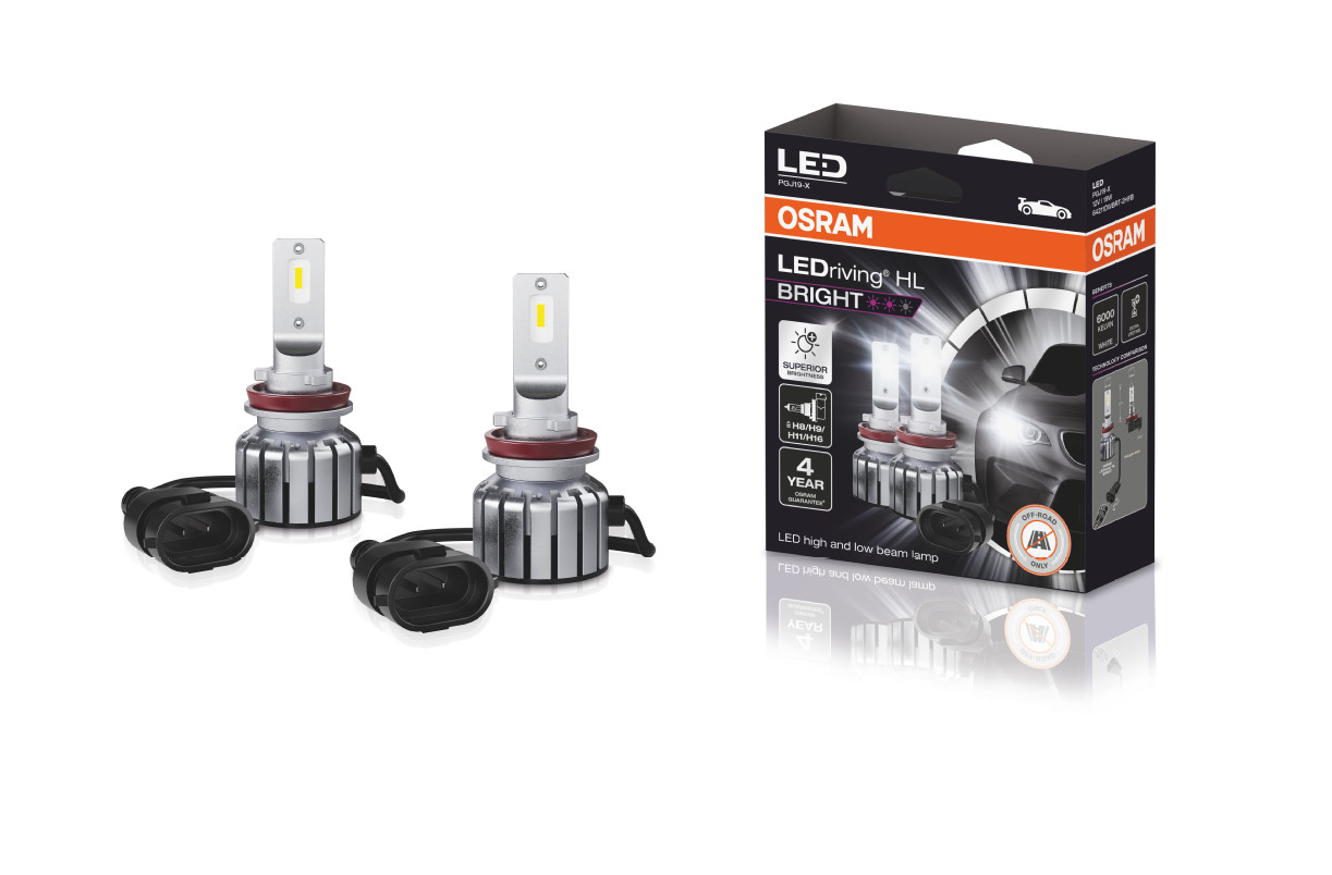 H8/H9/H11/H16  OSRAM LED  -  LEDriving® HL Bright konverteringssats  19W/12V