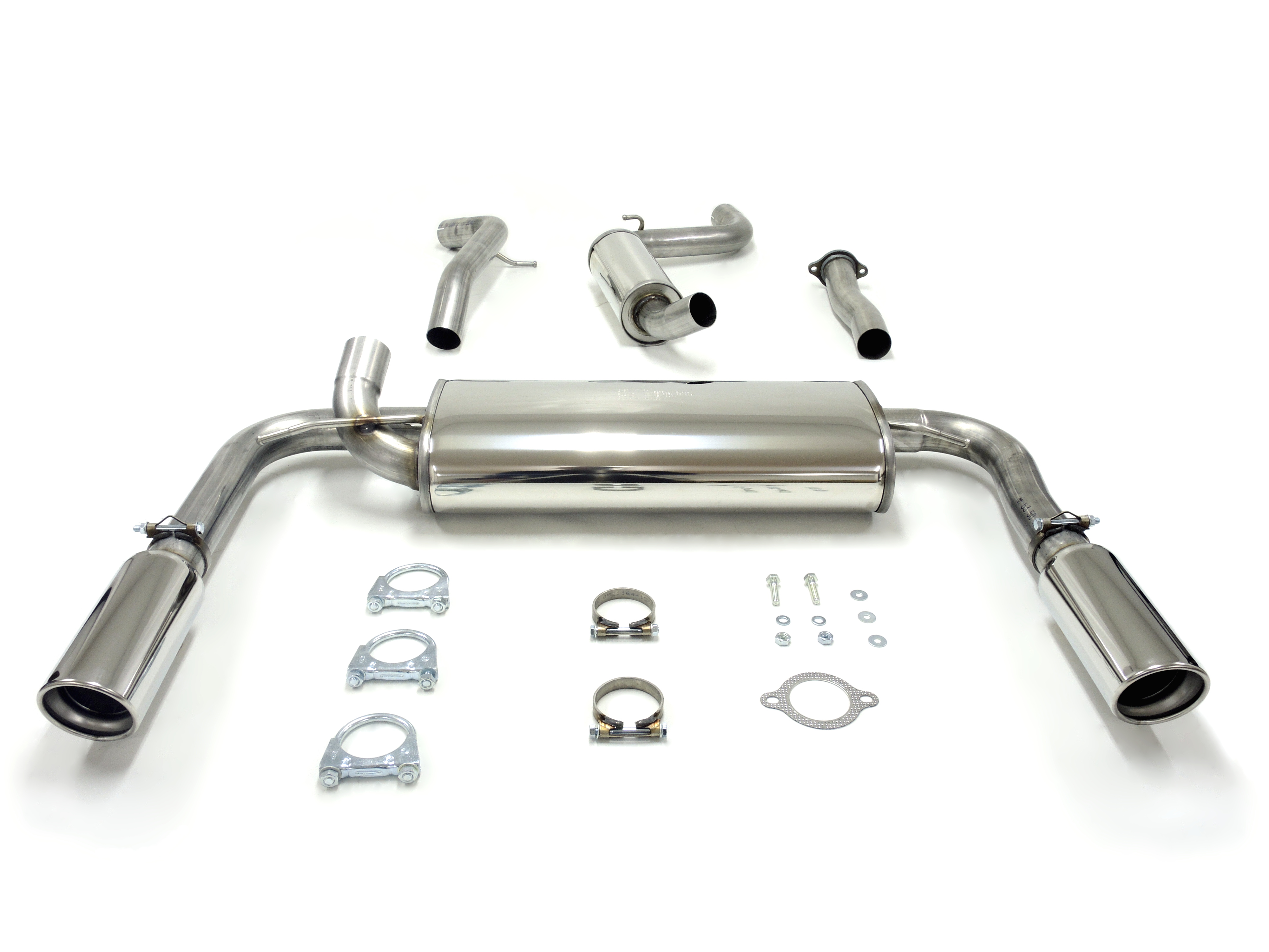 SPORT AVGASSYSTEM 2,5" -  VOLVO S/V50 T5 2WD 2004- , Ändrör 2x100 mm
