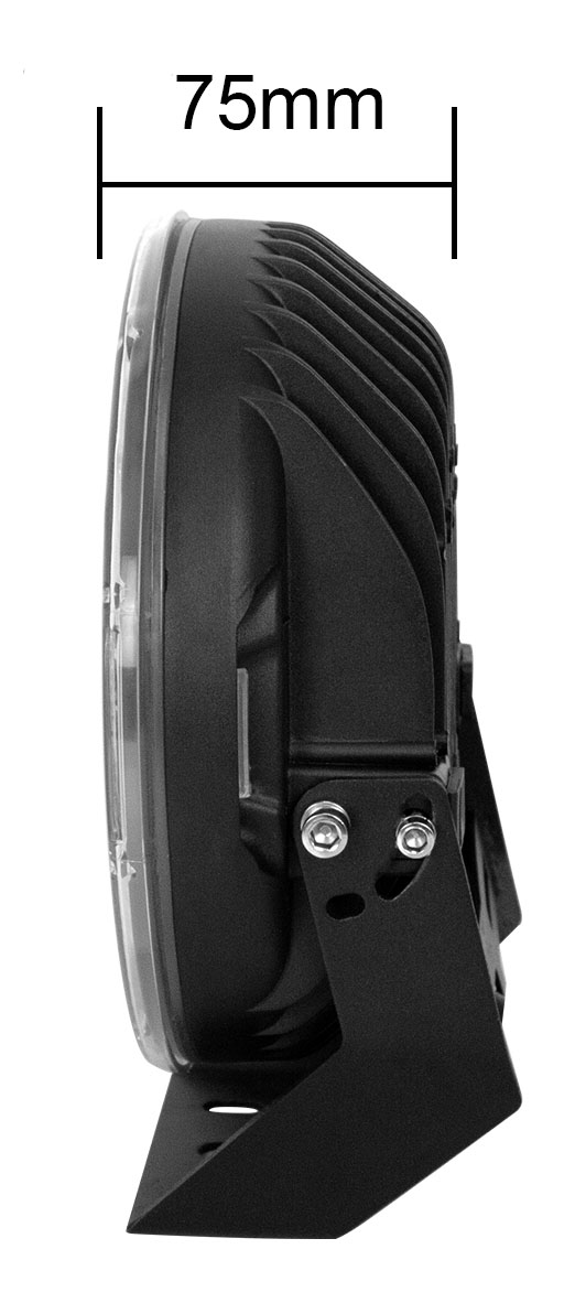 2 st LED EXTRALJUS RUNDA 9" 225  svart eller röd  - 2