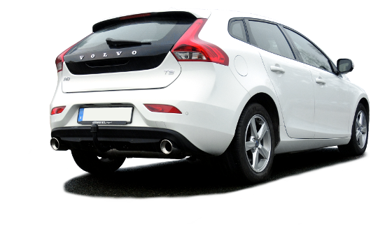 SPORT AVGASSYSTEM 3"  VOLVO V40 T2-T5 4-cyl,  2WD 2013- , Ändrör 2x100 mm - 3