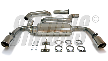 SPORT AVGASSYSTEM 3"  VOLVO V40 T4/T5, 5-cyl,  2WD 2013- , Ändrör 2x100 mm