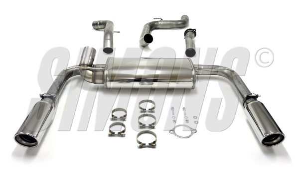 SPORT AVGASSYSTEM 3"   VOLVO S40/V50  2WD 2004- , Ändrör 2x100 mm