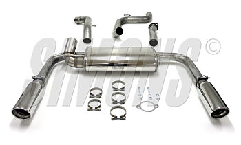 SPORT AVGASSYSTEM 3"   VOLVO S40/V50  2WD 2004- , Ändrör 2x100 mm