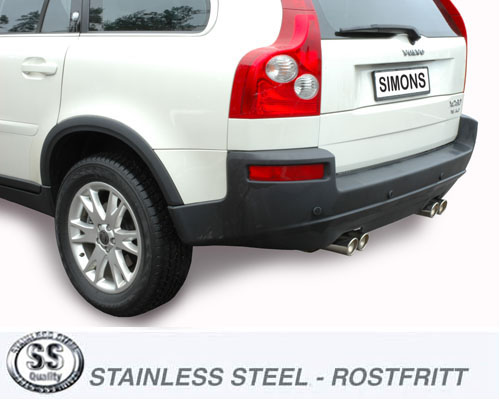 SPORTAVGASSYSTEM  VOLVO XC 90, 2003-  Ändrör 2x100mm - 3